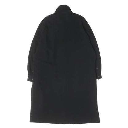 ラップフロント スタンドカラー ロング シャツ(Wrap Front Stand Collar B) / POUR HOMME