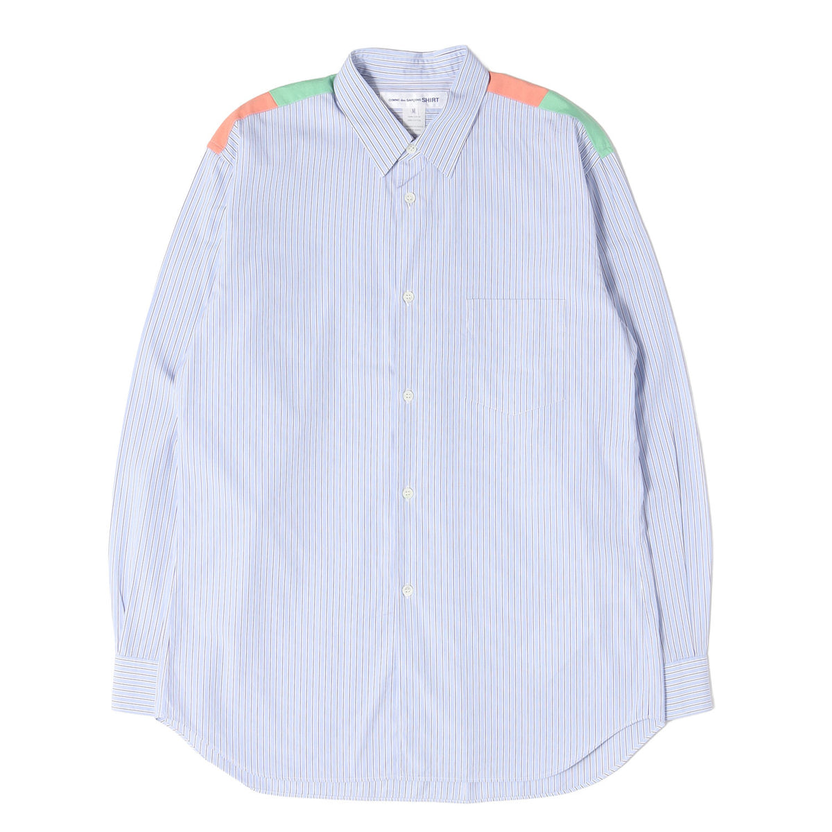 21SS パッチワークヨーク ストライプ ワイドクラシック ドレスシャツ