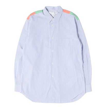 21SS パッチワークヨーク ストライプ ワイドクラシック ドレスシャツ