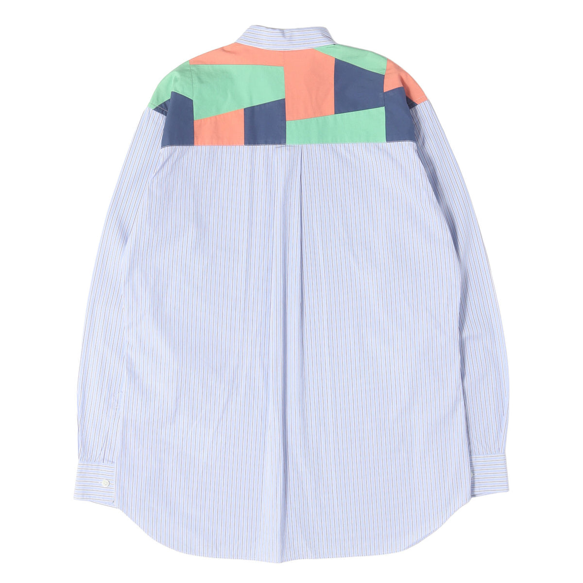 21SS パッチワークヨーク ストライプ ワイドクラシック ドレスシャツ