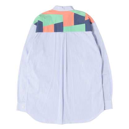 21SS パッチワークヨーク ストライプ ワイドクラシック ドレスシャツ