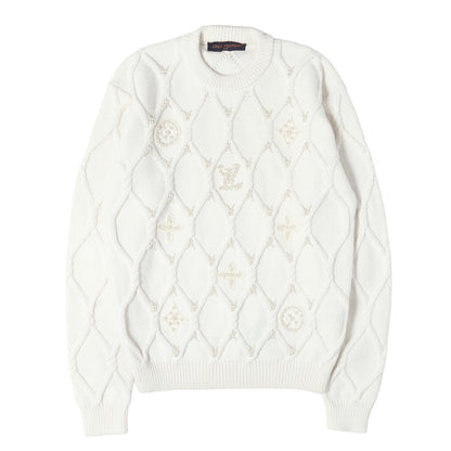 25SS エンベリッシュド ケーブルニット セーター