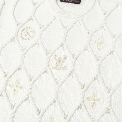 25SS エンベリッシュド ケーブルニット セーター