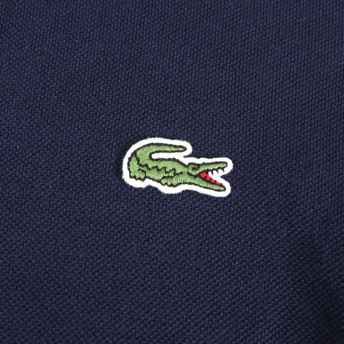ワニワッペン刺繍 ロングスリーブ ピケ ポロシャツ / MADE IN JAPAN