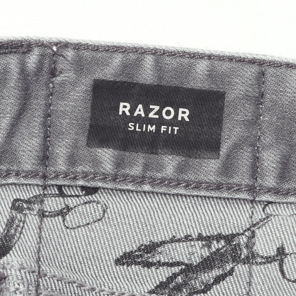 ヴィンテージ加工 スリム テーパード デニム パンツ (RAZOR SLIM FIT)