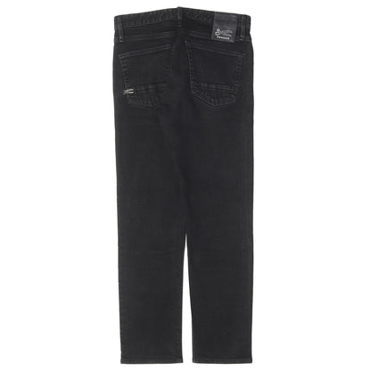 ヴィンテージ加工 スリム テーパード ブラックデニム パンツ (RAZOR SLIM FIT)