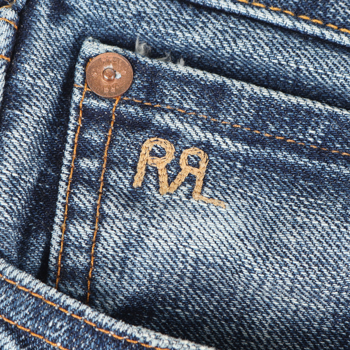 リンスウォッシュ テーパード デニムパンツ (JAPAN WOVEN SELVEDGE DENIM STRAIGHT LEG RINSE)