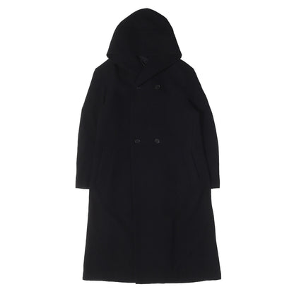 21AW エアリーモッサ ダブルブレスト フーデット コート / POUR HOMME