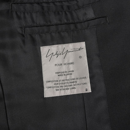 20AW ピークドラペル アンバランス ジャケット (PEAK LAPEL UNBALANCE JACKET) / POUR HOMME