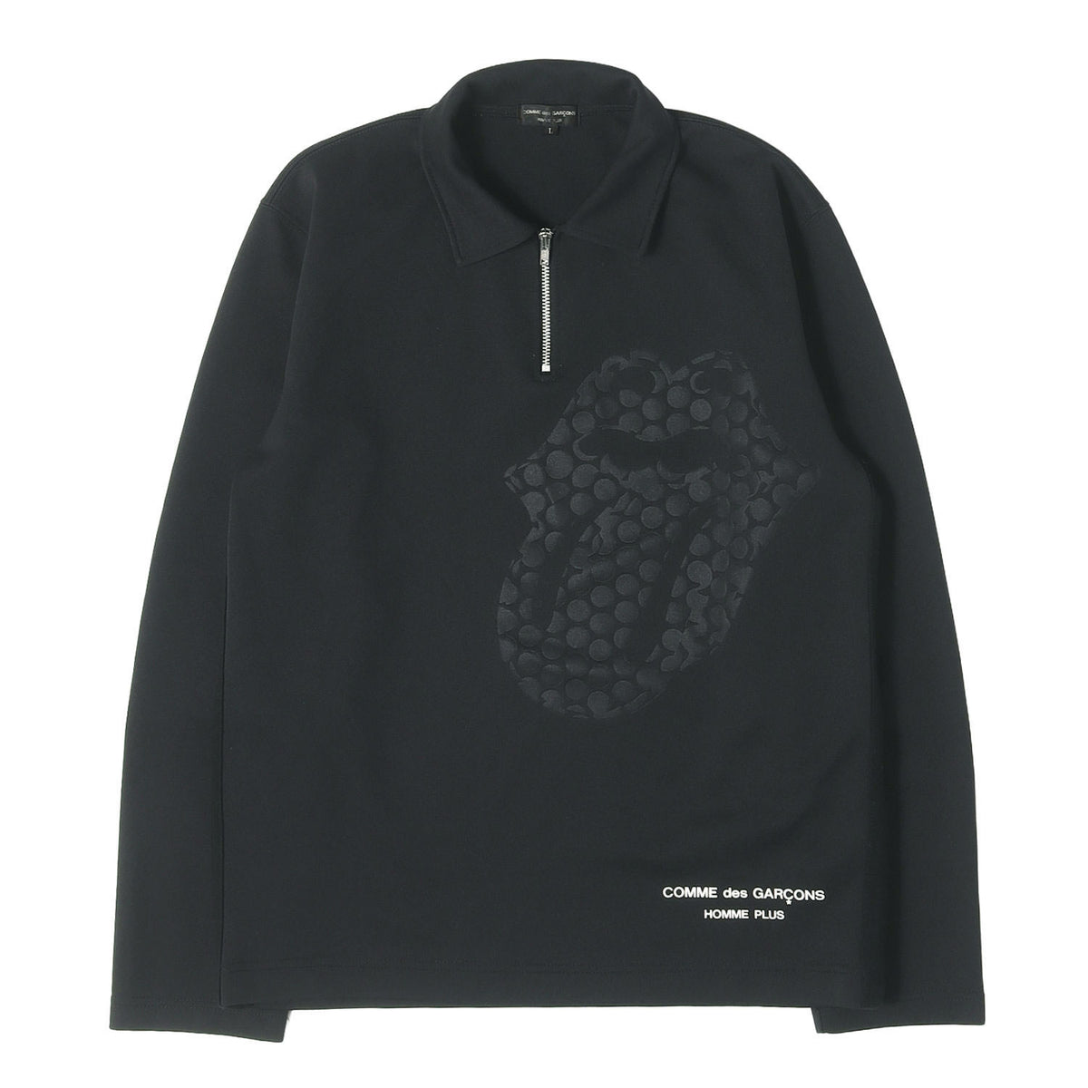 00s × The Rolling Stones Rip & Tongue ロゴ ロングスリーブ ポロシャツ