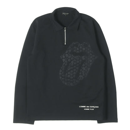 00s × The Rolling Stones Rip & Tongue ロゴ ロングスリーブ ポロシャツ