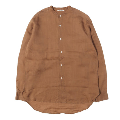 ハイカウントラミー バンドカラー シャツ (High Count Ramie Band Collar Shirt)