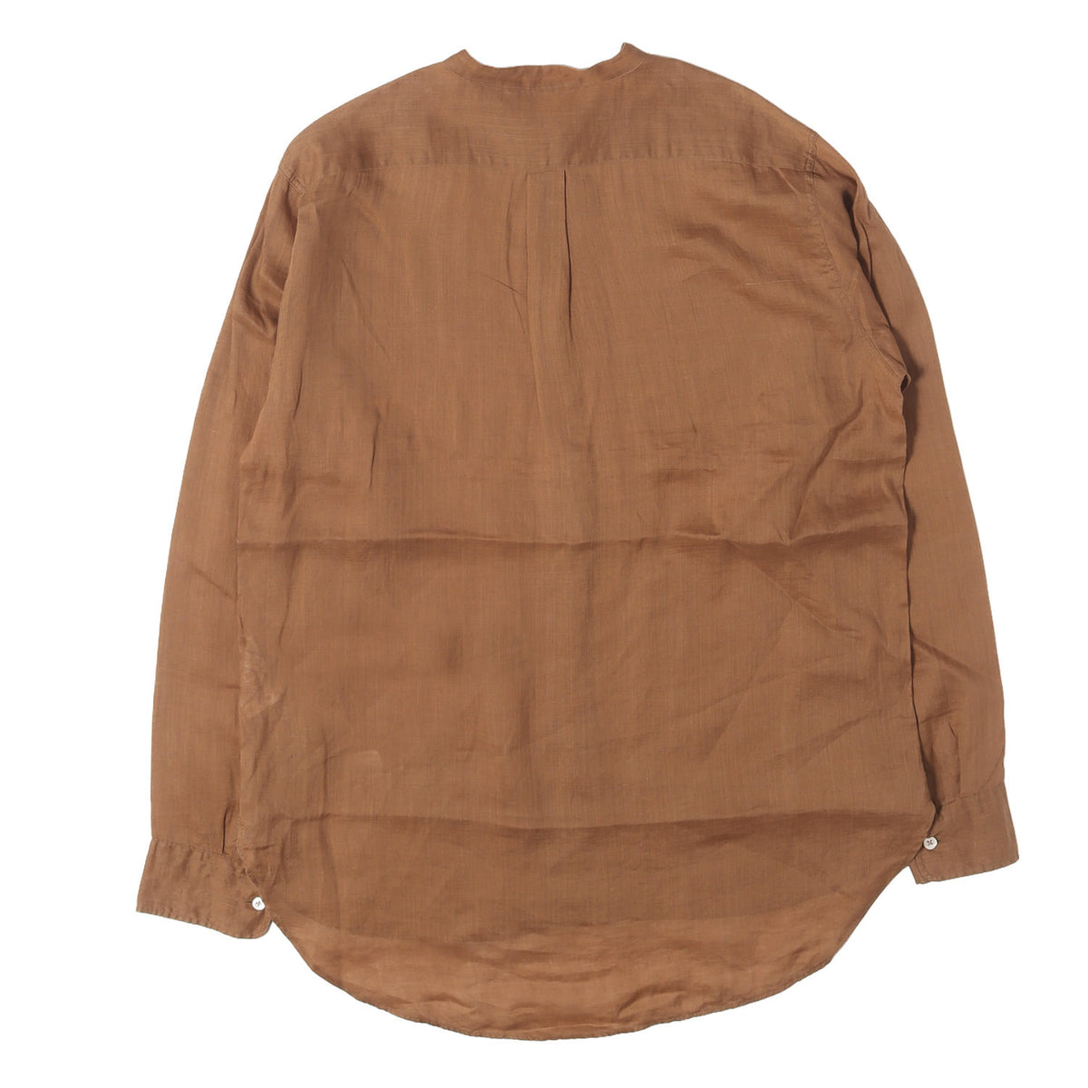 ハイカウントラミー バンドカラー シャツ (High Count Ramie Band Collar Shirt)