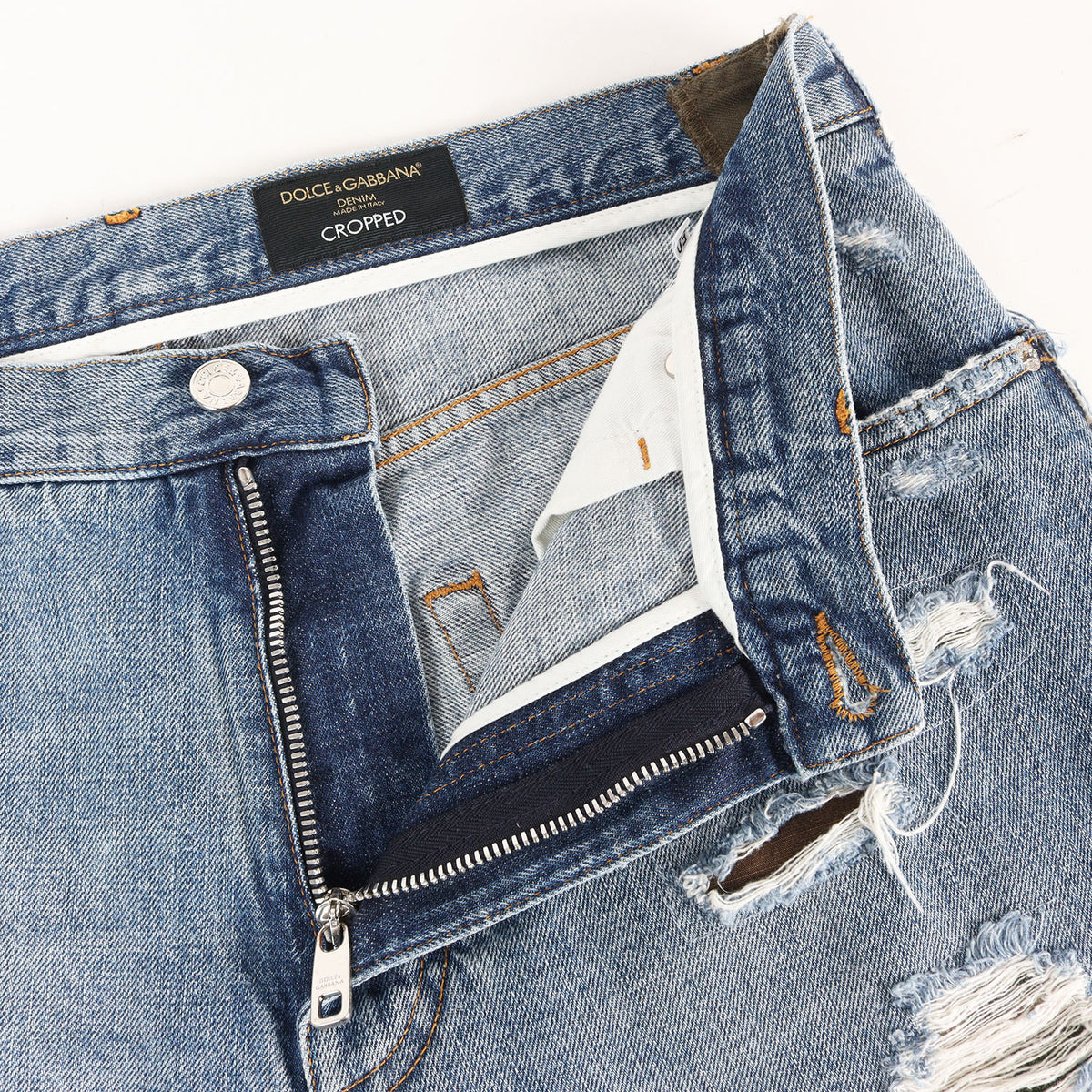 ダメージリペア加工 ドッキング カーゴ デニムパンツ (DOCKING DENIM PANT) / CROPPED