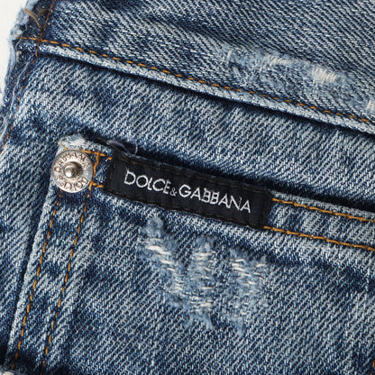 ダメージリペア加工 ドッキング カーゴ デニムパンツ (DOCKING DENIM PANT) / CROPPED
