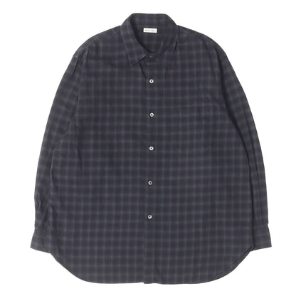 24AW ネル オンブレチェック レギュラーカラー シャツ LOOSE / MADE IN JAPAN