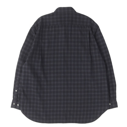 24AW ネル オンブレチェック レギュラーカラー シャツ LOOSE / MADE IN JAPAN