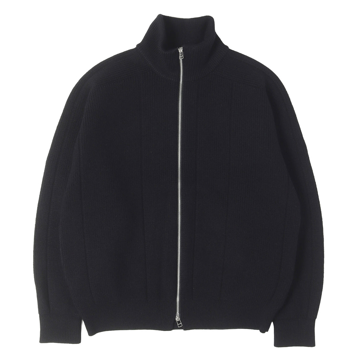 24AW ダブルジップ 編地切替 ドライバーズ ニット カーディガン