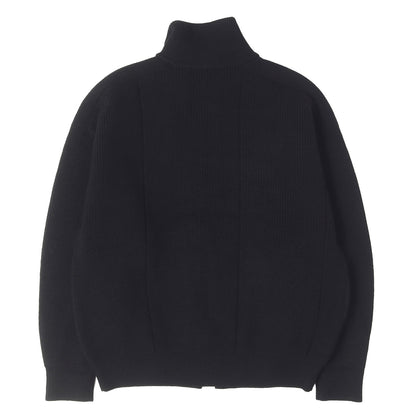 24AW ダブルジップ 編地切替 ドライバーズ ニット カーディガン