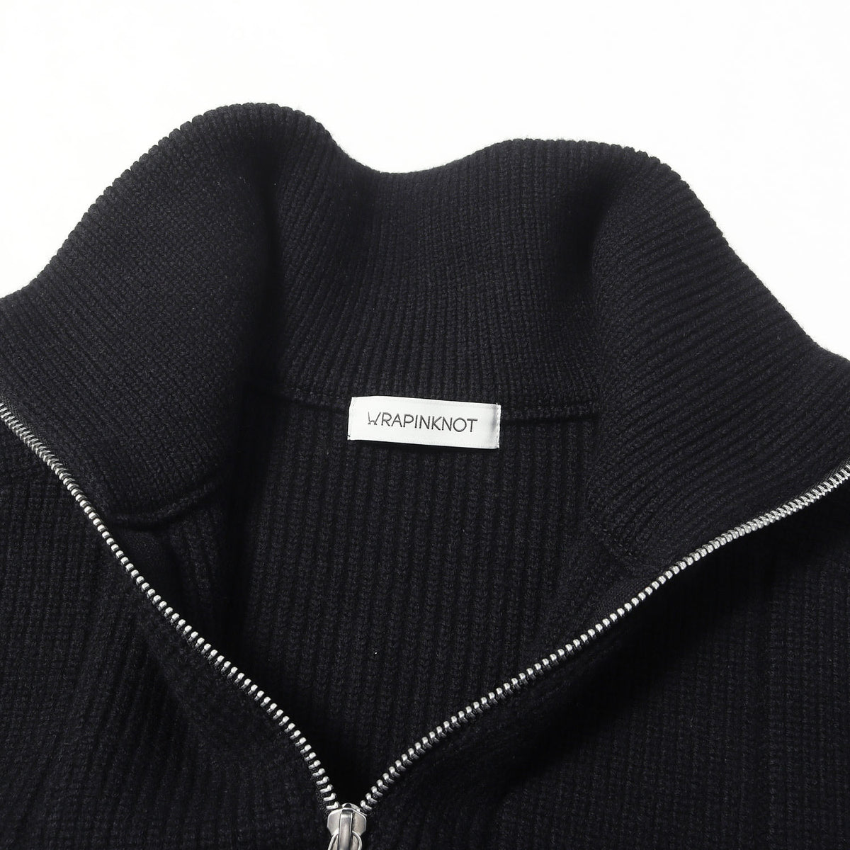 24AW ダブルジップ 編地切替 ドライバーズ ニット カーディガン