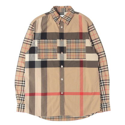 20AW ノバチェック パッチワーク ドレスシャツ