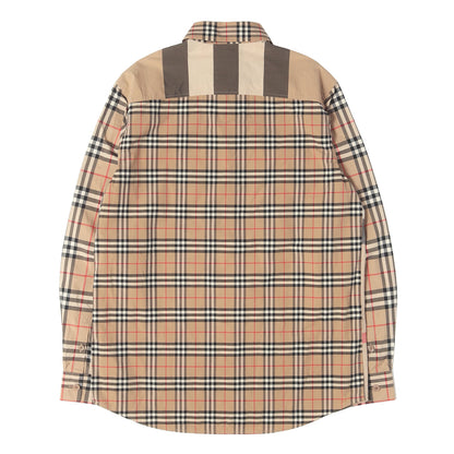 20AW ノバチェック パッチワーク ドレスシャツ