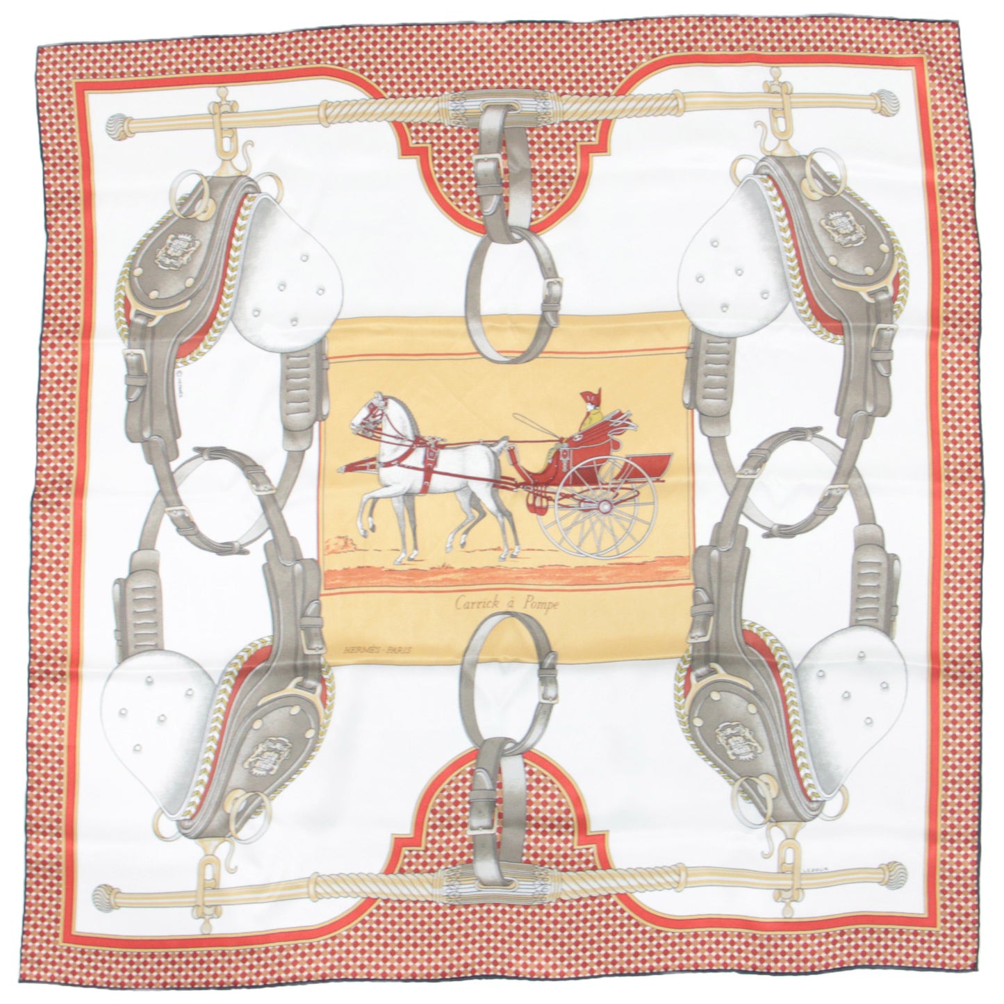 カレ70 スカーフ Carrick a Pompe シルク