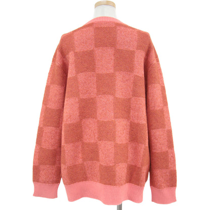 ニット セーター プルオーバー クルーネック 長袖 オーバーサイズ ブロック チェック 市松柄 スマイル ロゴ PS Paul Smith Happy コットン 綿 アクリル ナイロン レーヨン ウール ポリウレタン 22秋冬 230306