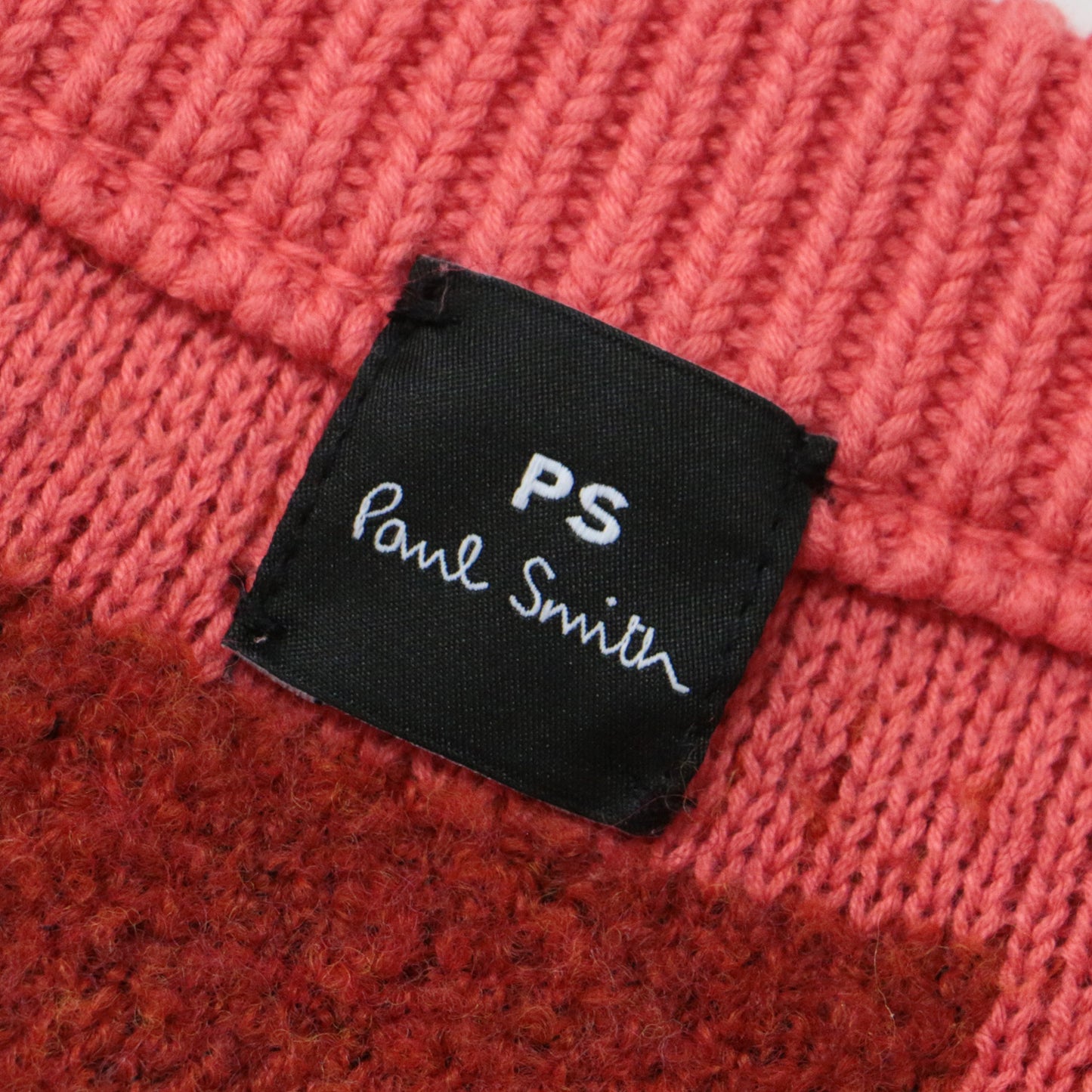 ニット セーター プルオーバー クルーネック 長袖 オーバーサイズ ブロック チェック 市松柄 スマイル ロゴ PS Paul Smith Happy コットン 綿 アクリル ナイロン レーヨン ウール ポリウレタン 22秋冬 230306
