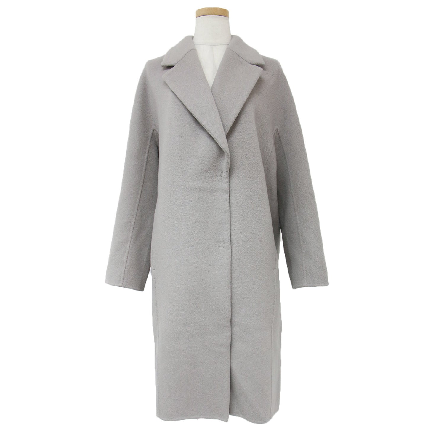 コート アウター ロング チェスター ダブルフェイス スナップボタン ウール コットン 綿 231215