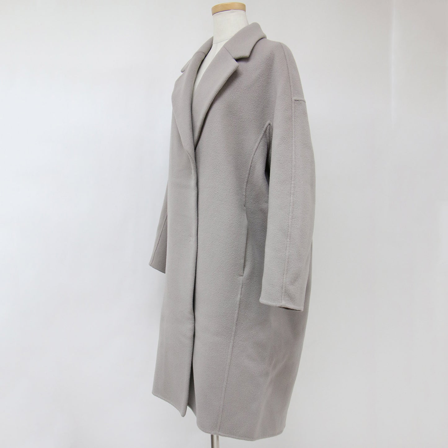 コート アウター ロング チェスター ダブルフェイス スナップボタン ウール コットン 綿 231215