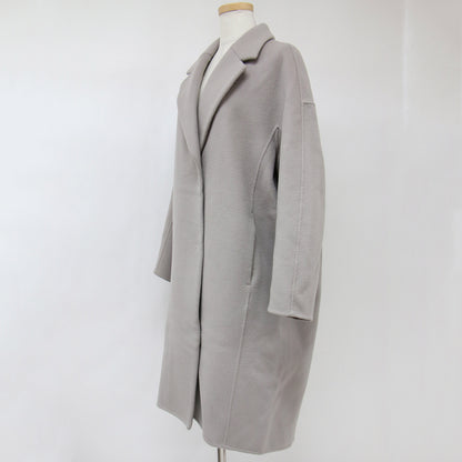 コート アウター ロング チェスター ダブルフェイス スナップボタン ウール コットン 綿 231215