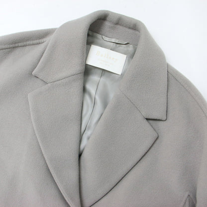 コート アウター ロング チェスター ダブルフェイス スナップボタン ウール コットン 綿 231215