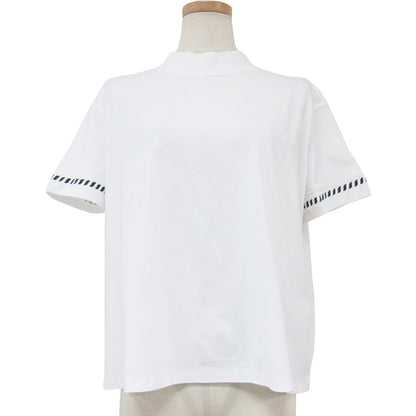 Tシャツ ボクシーフィット カノエ / 半袖 ハイネック プリント コットン