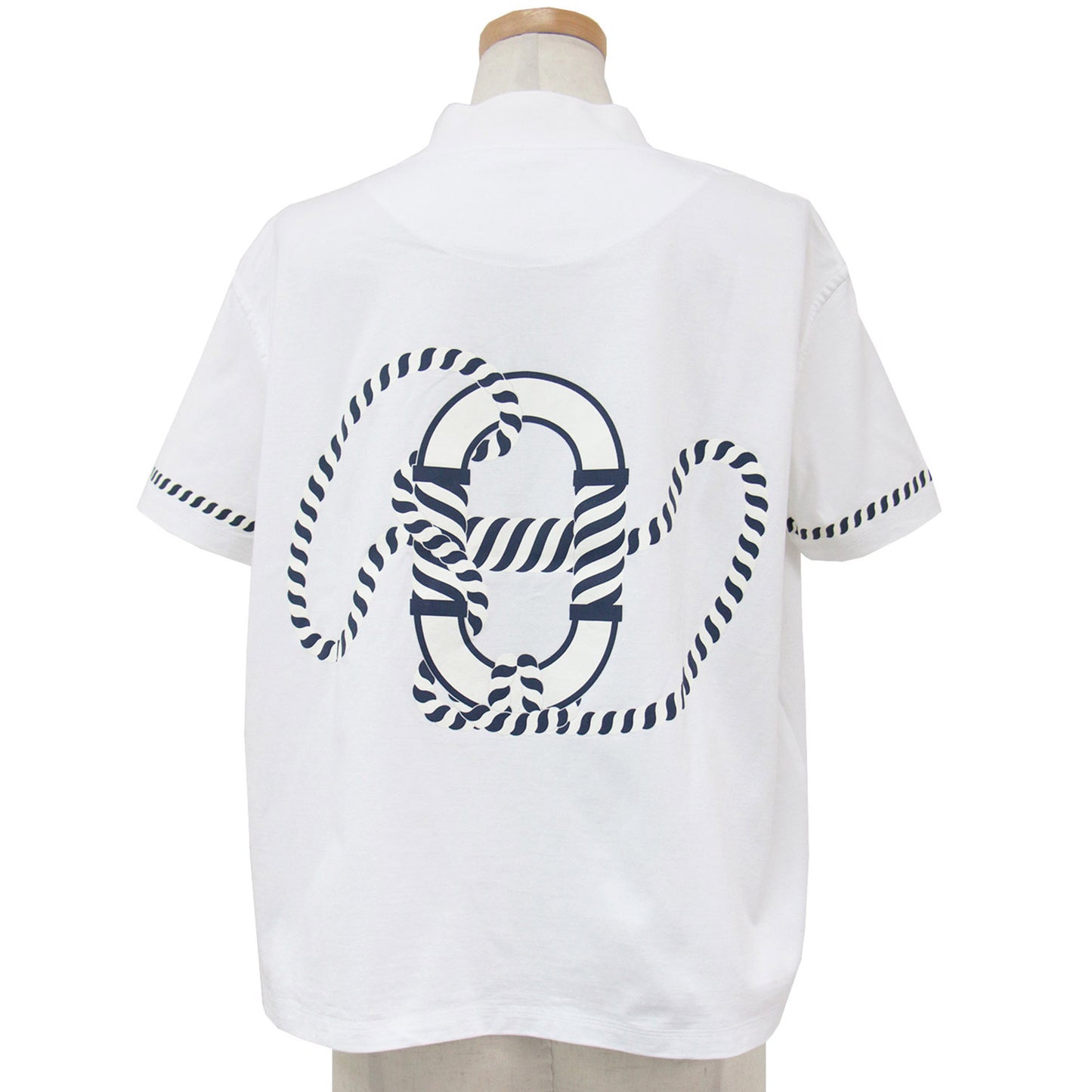 Tシャツ ボクシーフィット カノエ / 半袖 ハイネック プリント コットン