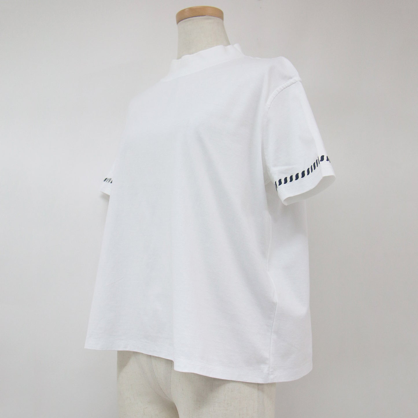 Tシャツ ボクシーフィット カノエ / 半袖 ハイネック プリント コットン