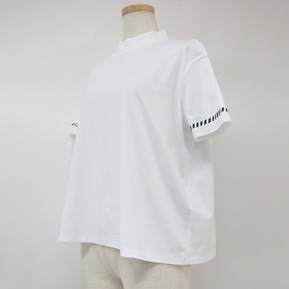 Tシャツ ボクシーフィット カノエ / 半袖 ハイネック プリント コットン