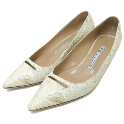 パンプス ヒール ポインテッドトゥ 型押し 花柄 FLORIS ANIMA 35 231004
