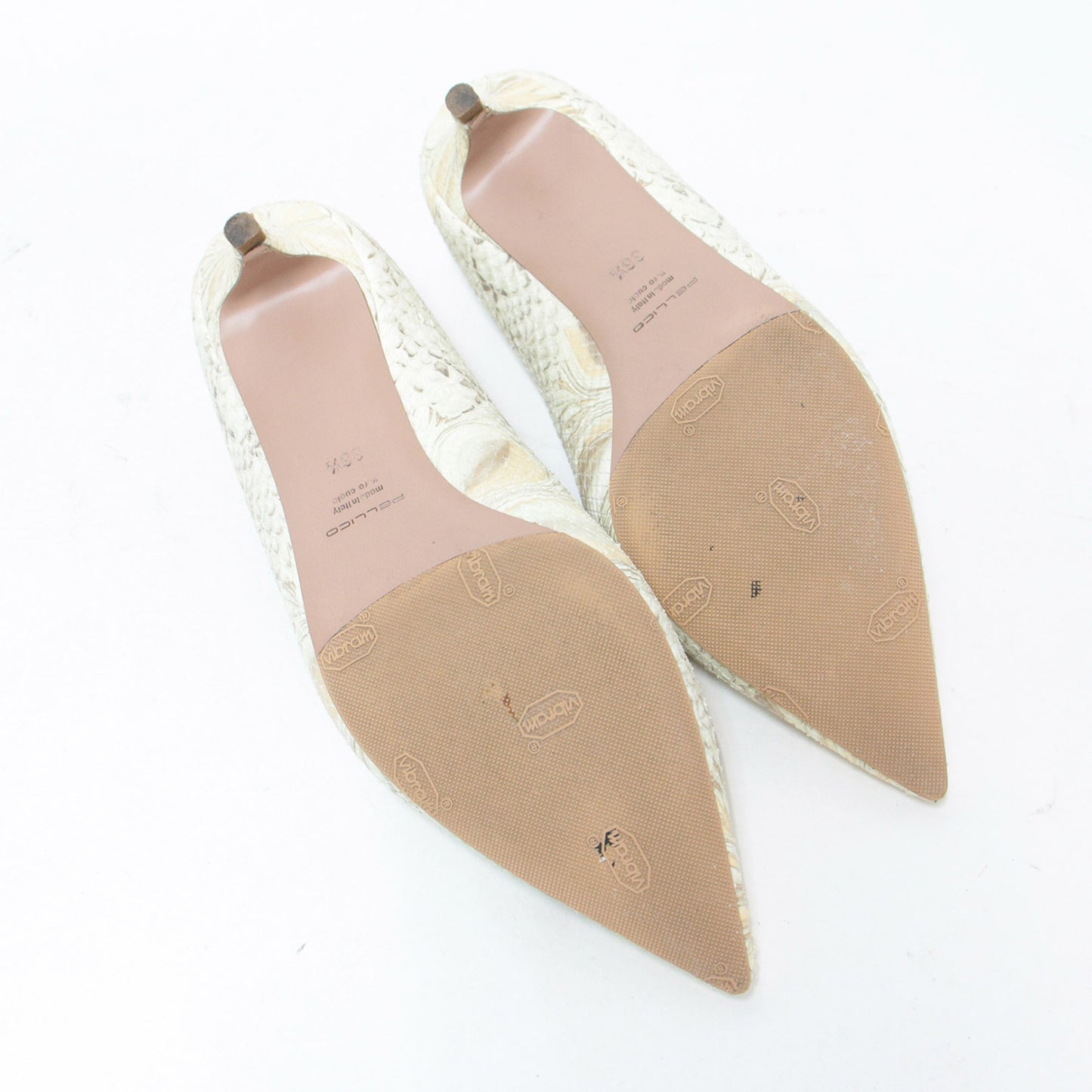 パンプス ヒール ポインテッドトゥ 型押し 花柄 FLORIS ANIMA 35 231004
