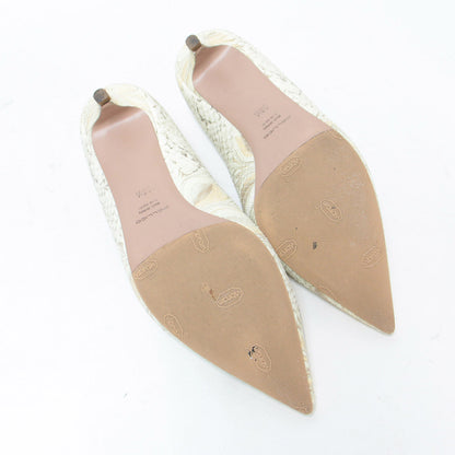 パンプス ヒール ポインテッドトゥ 型押し 花柄 FLORIS ANIMA 35 231004