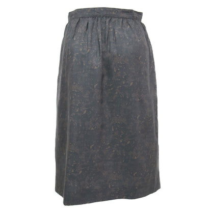 スカート ミディ 膝丈 プリーツ ギャザー レース プリント 230818