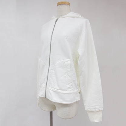 パーカー スウェット ブルゾン フルジップ 長袖 ラグランスリーブ サイドベルト 裏毛 コットン 綿 231109