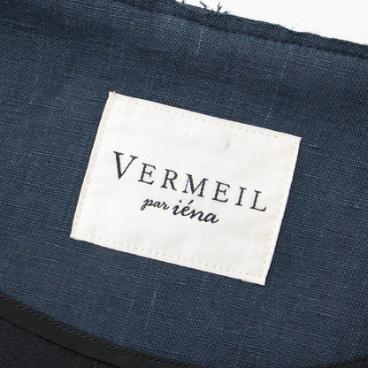 コート ロング 長袖 Vネック カットオフ ホック リネン 麻 231116