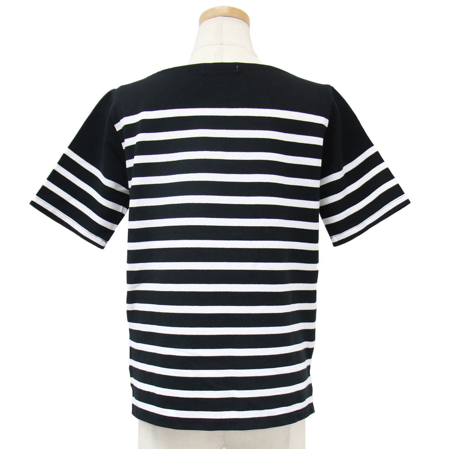 カットソー Tシャツ プルオーバー ボートネック 半袖 ハイゲージ ボーダー ベーシック コットン 綿 23春夏 240325