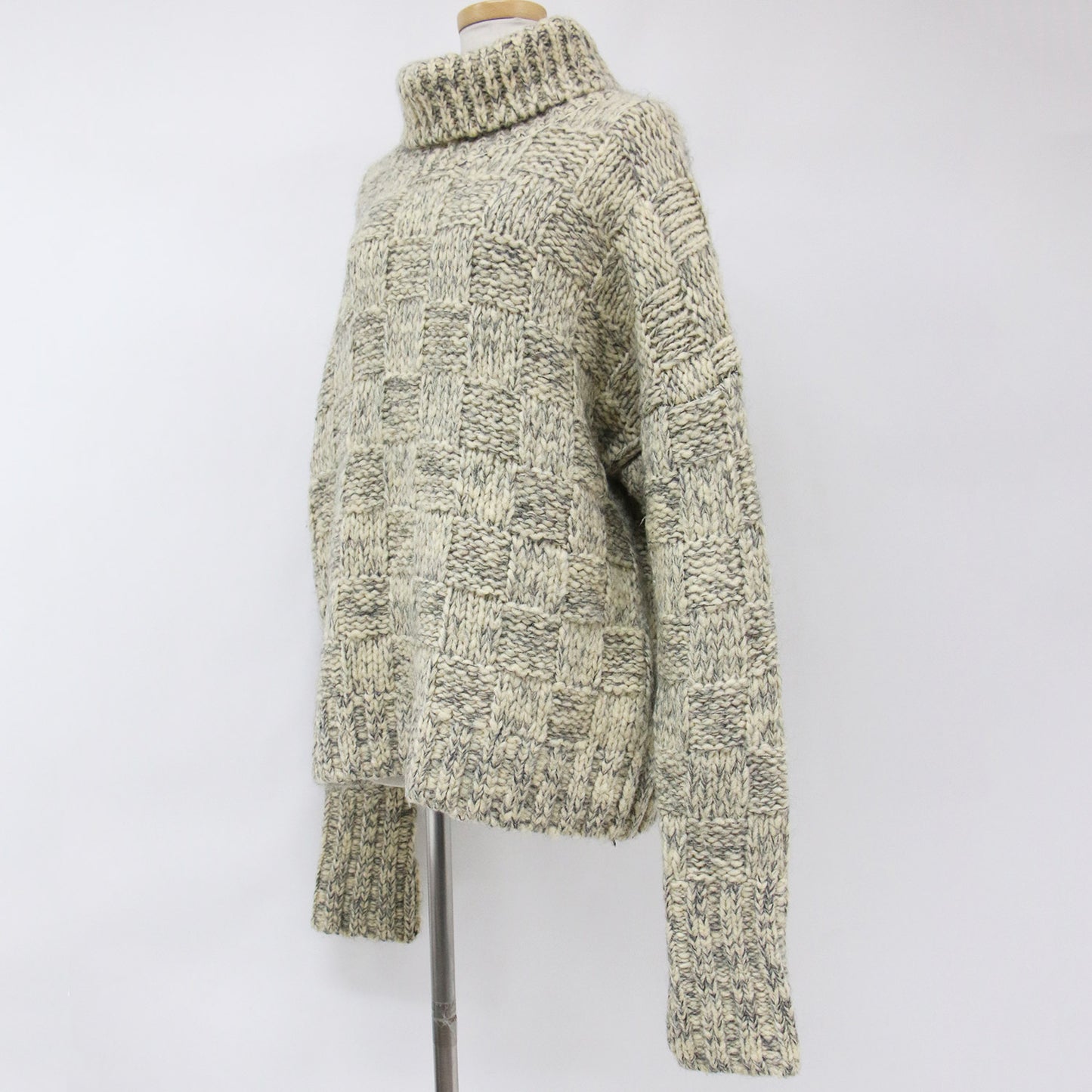 Plage プラージュ 別注 ニット プルオーバー 長袖 タートルネック バスケット編み ウール モヘヤ アルパカ 231221