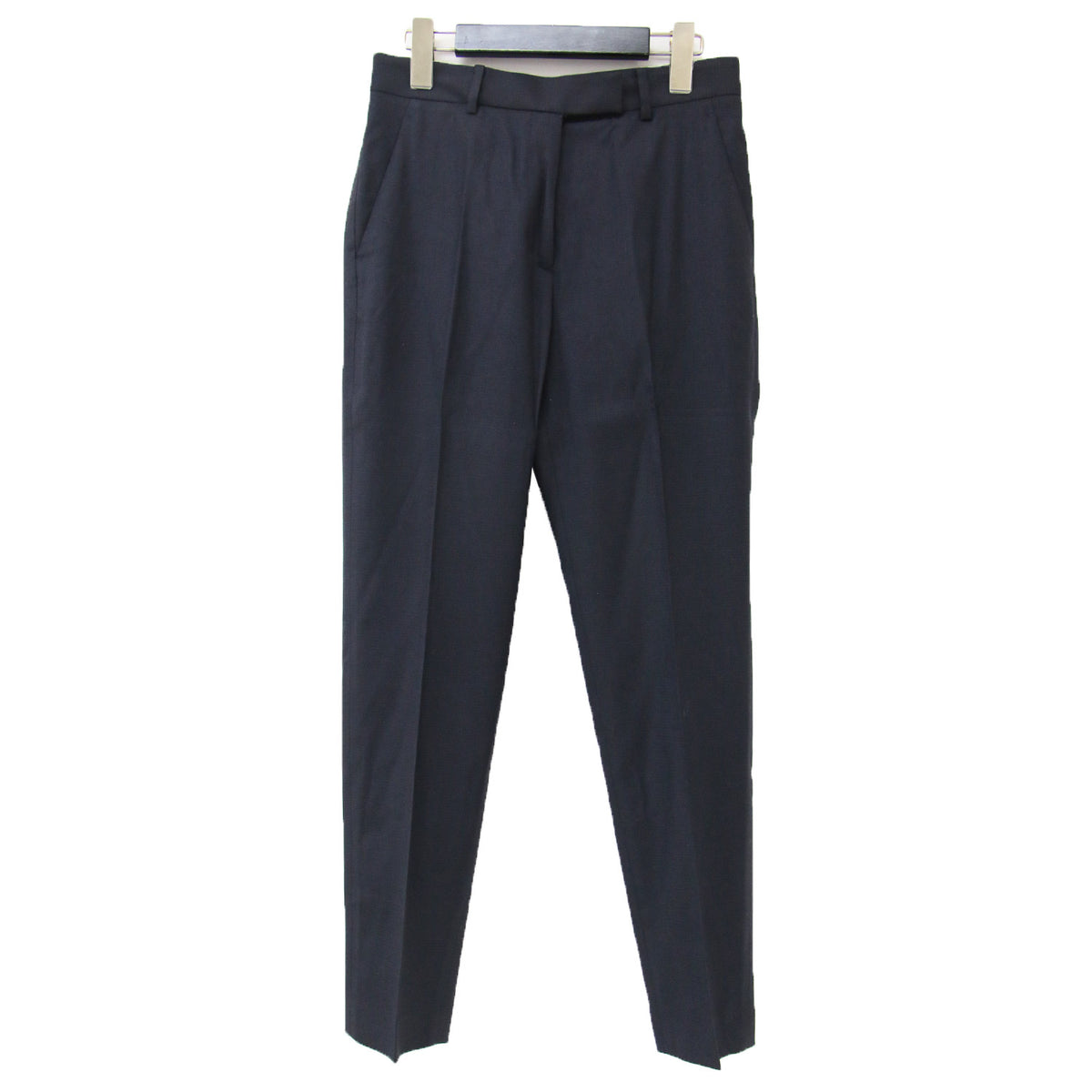 パンツ シガレットパンツ テーパード スリム クロップド丈 ウール レーヨン 240215