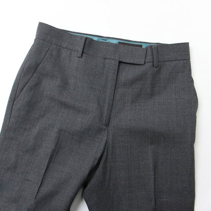 パンツ シガレットパンツ テーパード スリム クロップド丈 ウール レーヨン ナイロン 240215