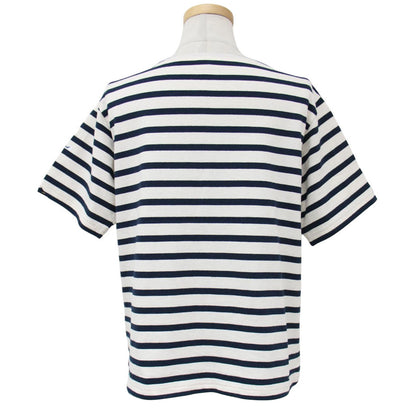 24春夏 コットン ジャージー ボーダー Tシャツ / ボートネック 半袖 240722
