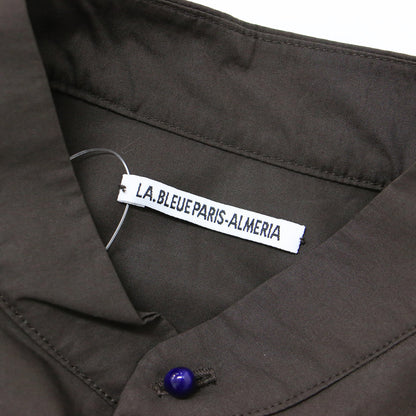 LA BLEUE PARIS ラ ブル パリス シャツ ブラウス スタンドカラー 長袖 ボタン ベーシック シンプル コットン 綿 231113