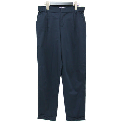 パンツ ロング クロップド アンクル丈 テーパード ロールアップ ウエストゴム タック ポリエステル レーヨン ポリウレタン 231113